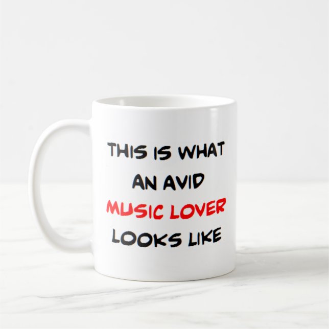 music lover, avid coffee mug (Left)