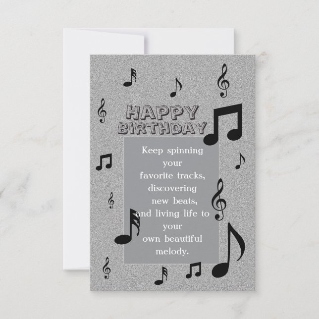 Music Lover Birthday Card (Front)