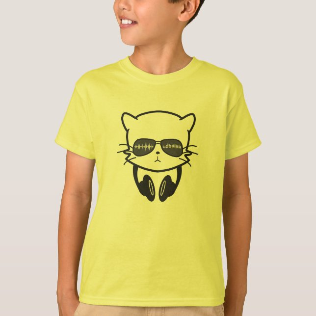 Music Lover Cat T-Shirt (Front)