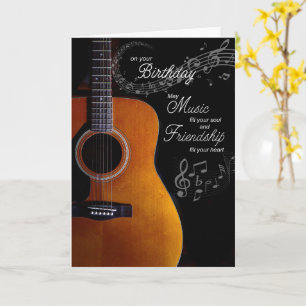Music Lover Classic Guitar Birthday Card
