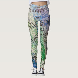Music-Lover Colorful Abstract Artsy Style Leggings