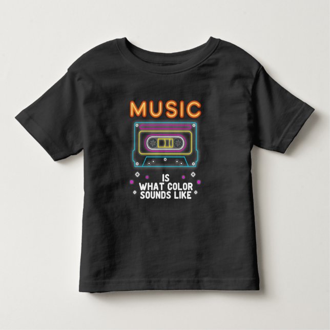Music Lover Colourful Sound System Musician Toddler T-Shirt (Front)