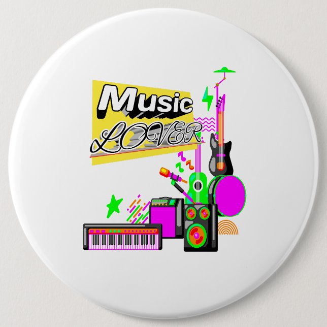 Music Lover Express Your Passion for Melodies 6 Cm Round Badge (Front)