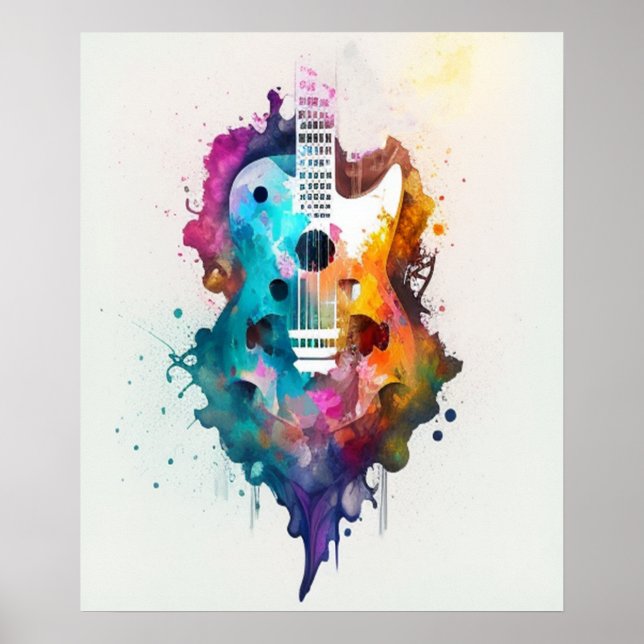 music lover-guitar poster (Front)