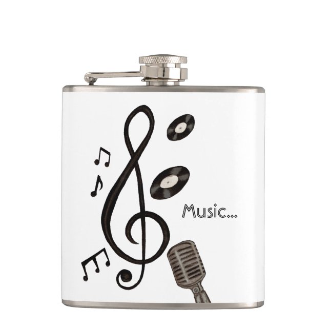 Music Lover Hip Flask (Front)