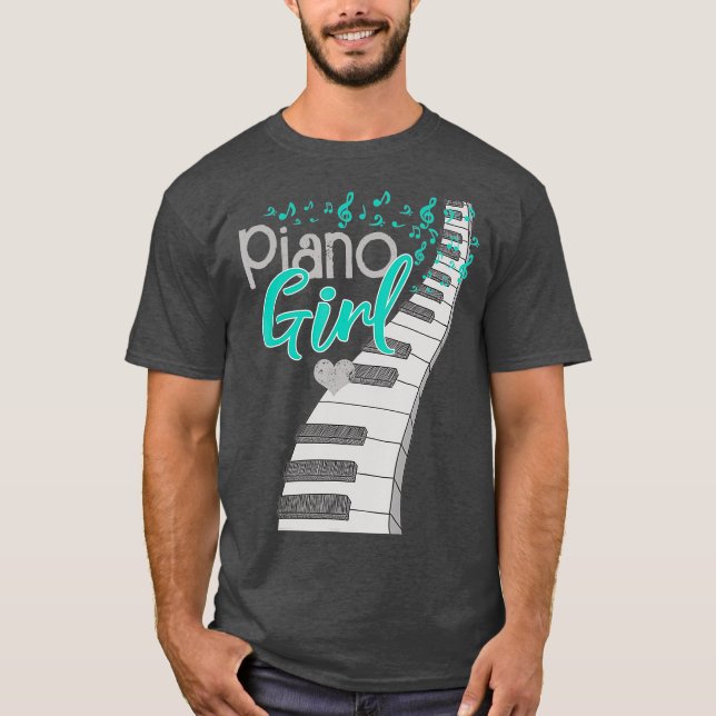 Music Lover Kids Piano Player Pianist Musician T-Shirt (Front)