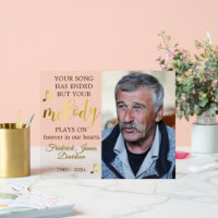 Music Lover Memorial Photo Keepsake