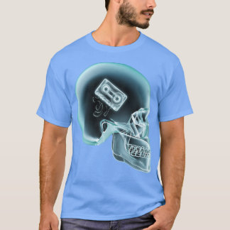 Music Lover Scull X-Ray Audio Cassette Tape T-Shirt