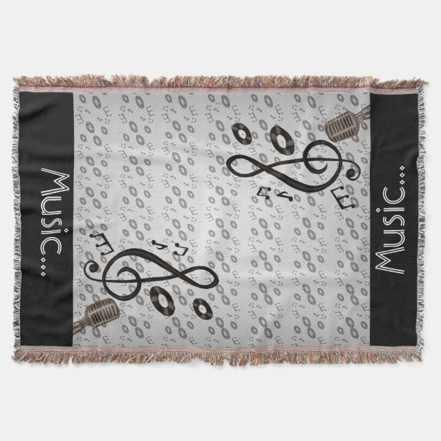 Music Lover Throw Blanket (Front)