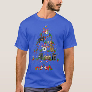Music Lover Xmas Lights Music Instruments Christma T-Shirt