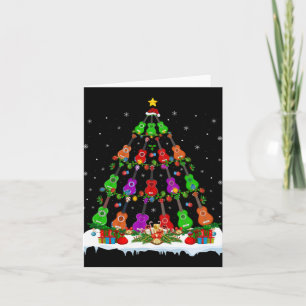 Music Lover Xmas Lights Musical Ukulele Christmas  Card