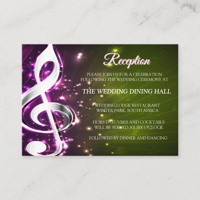 Music Lovers Celebration Themes Enclosure Card (Front)
