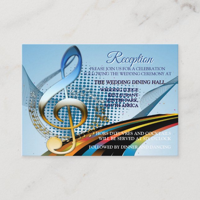 Music Lovers Celebration Themes Enclosure Card (Front)
