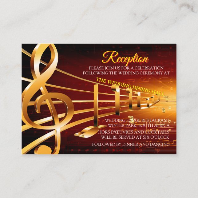 Music Lovers Celebration Themes Enclosure Card (Front)