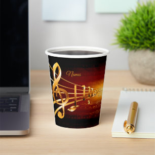 Music Lovers Celebration Themes Paper Cups