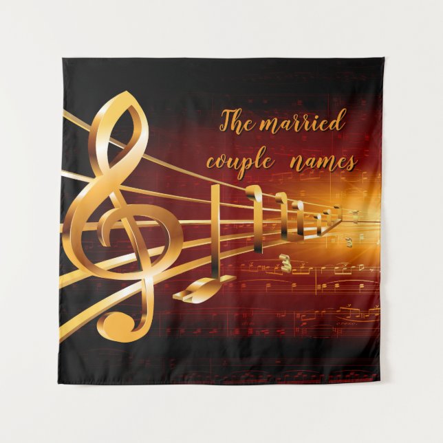 Music Lovers Celebration Themes Poster  Tapestry (Front)