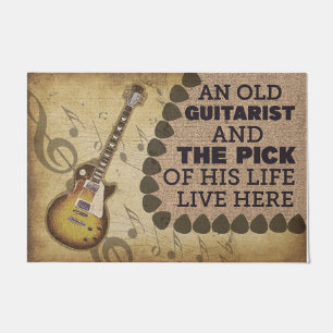 Music Lovers Doormat, Gift For Guitarist Rug