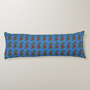 Music lovers musical notation joyful design blue body cushion