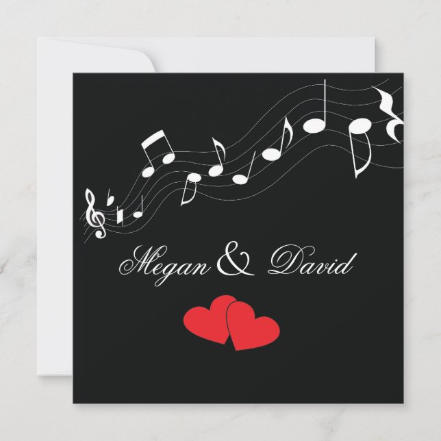 Music Lover's Wedding Invitation (Front)