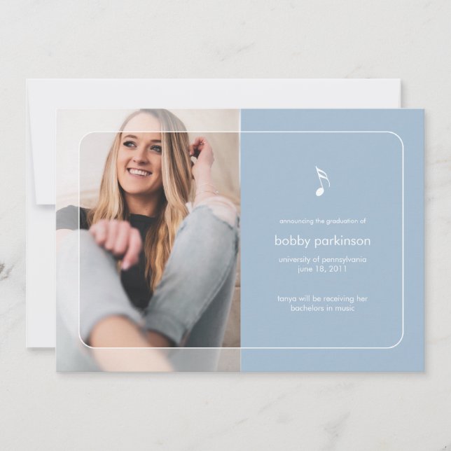 Music Major Graduation Announcement (Front)