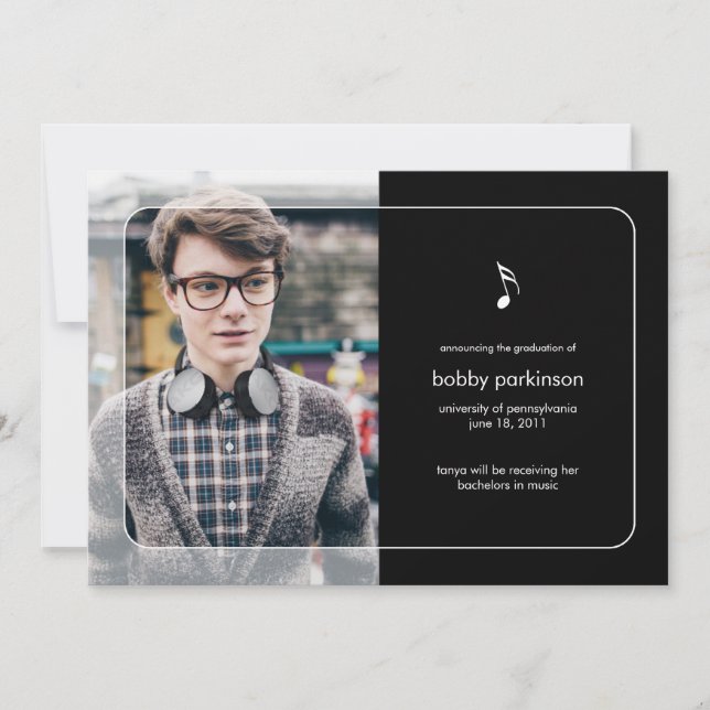 Music Major Graduation Announcement (Front)