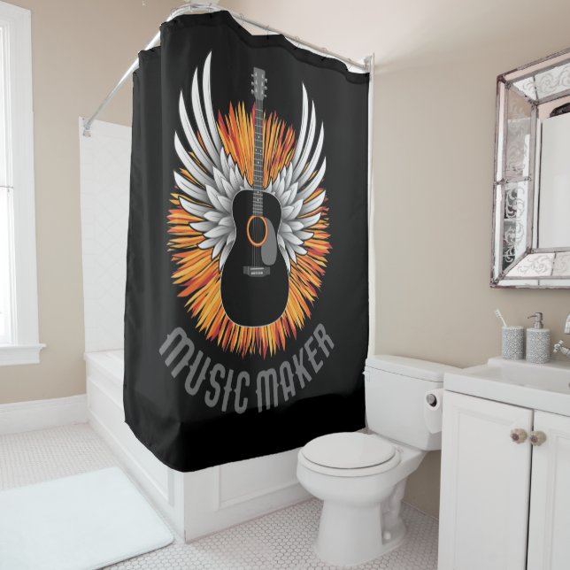 Music Maker (guitar player) Shower Curtain (In Situ)