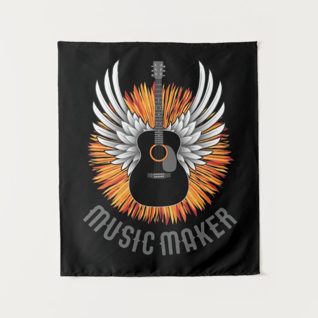 Music Maker (guitar player) Tapestry (Front)