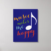 'music makes me happy' colour decor