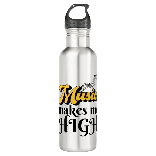 Music Makes Me High 710 Ml Water Bottle (Front)