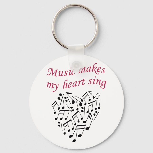 Music Makes My Heart Sing Key Ring (Front)