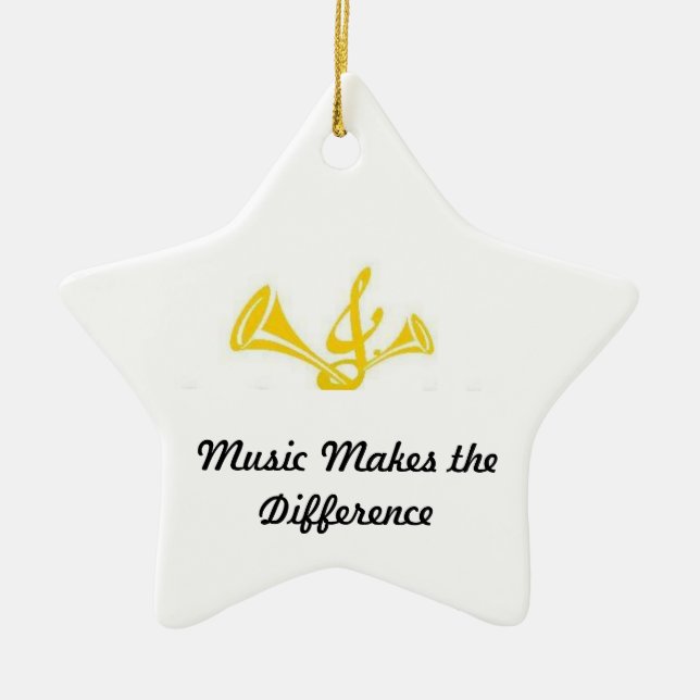 Music Makes the Difference Ceramic Tree Decoration (Front)
