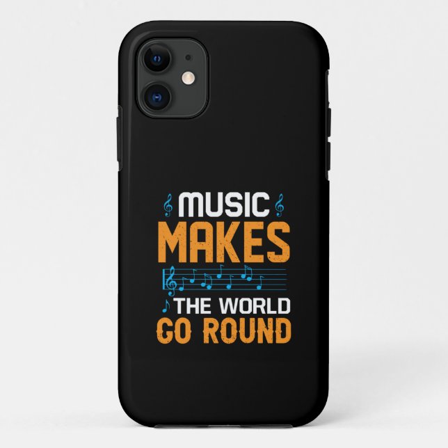 Music Makes The World Go Round Case-Mate iPhone Case (Back)