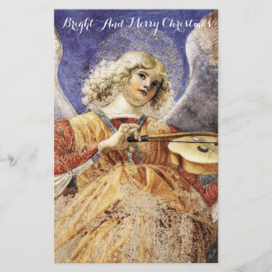 MUSIC MAKING ANGEL Christmas Greetings Stationery