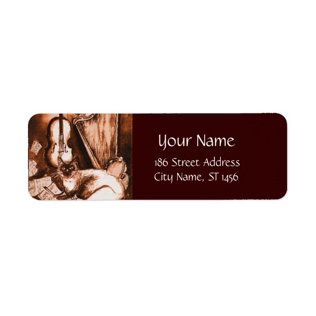 MUSIC MAKING CAT ,Musical Instruments ,Brown White (Front)