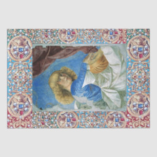 MUSIC MAKING CHRISTMAS ANGEL,PRECIOUS JEWELS ,GEMS TISSUE PAPER