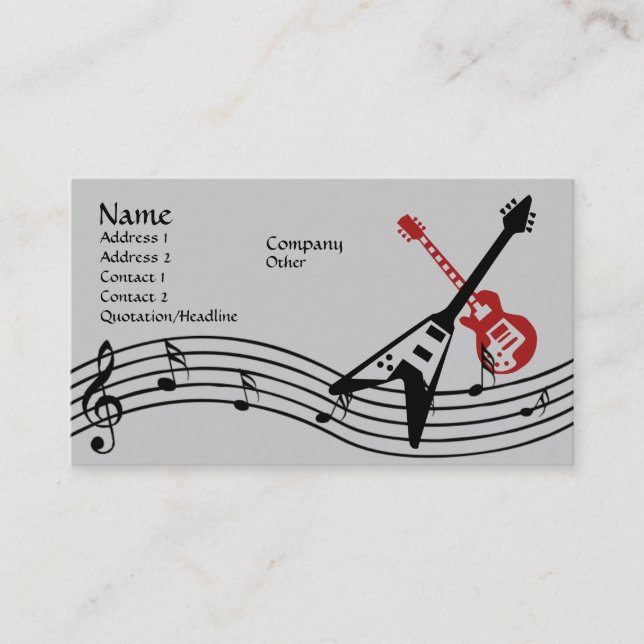 Music Man Business Card (Front)