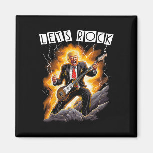 Music Mania Funny Donald Trump Playing Guitar - Me Magnet