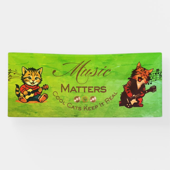 Music Matters - Cool Cats Keep It Real Banner (Horizontal)