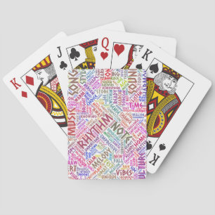 Music Melody Orchestre Silhouette Form Text Playing Cards