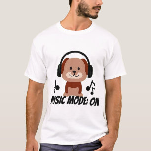 Music Mode ON � Chill Dog Cartoon Vibes T-Shirt