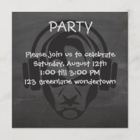 Music modern DJ EDM party invitation