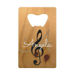 music monogram on wood rustic & sophisticated