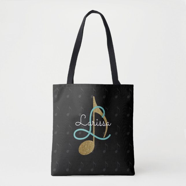 music monogram tote bag (Front)