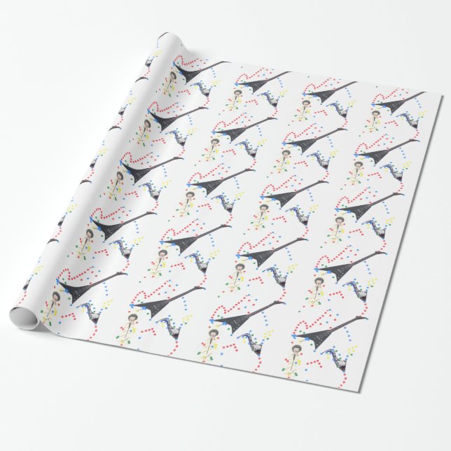 Music Montage One Wrapping Paper (Unrolled)