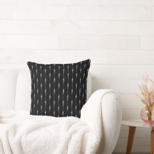 Music Motif Melting Treble Clef White and Black Cushion