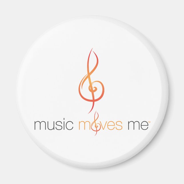 Music Moves Me™ Round Magnets (Front)