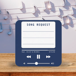 Music MP3 Player Blue Wedding Song Request Enclosure Card
