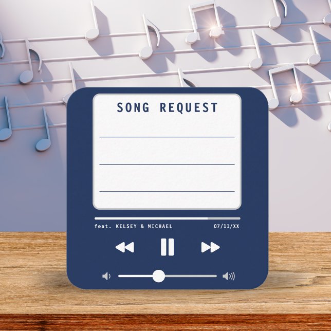Music MP3 Player Blue Wedding Song Request Enclosure Card (Music MP3 Player Blue Wedding Song Request Enclosure Card
)