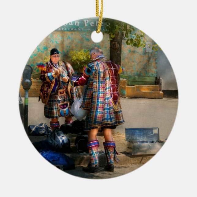 Music - Mummers preperation Ceramic Tree Decoration (Front)