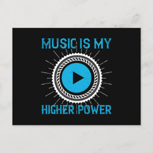 Music - Music Is My Higher Power Postcard